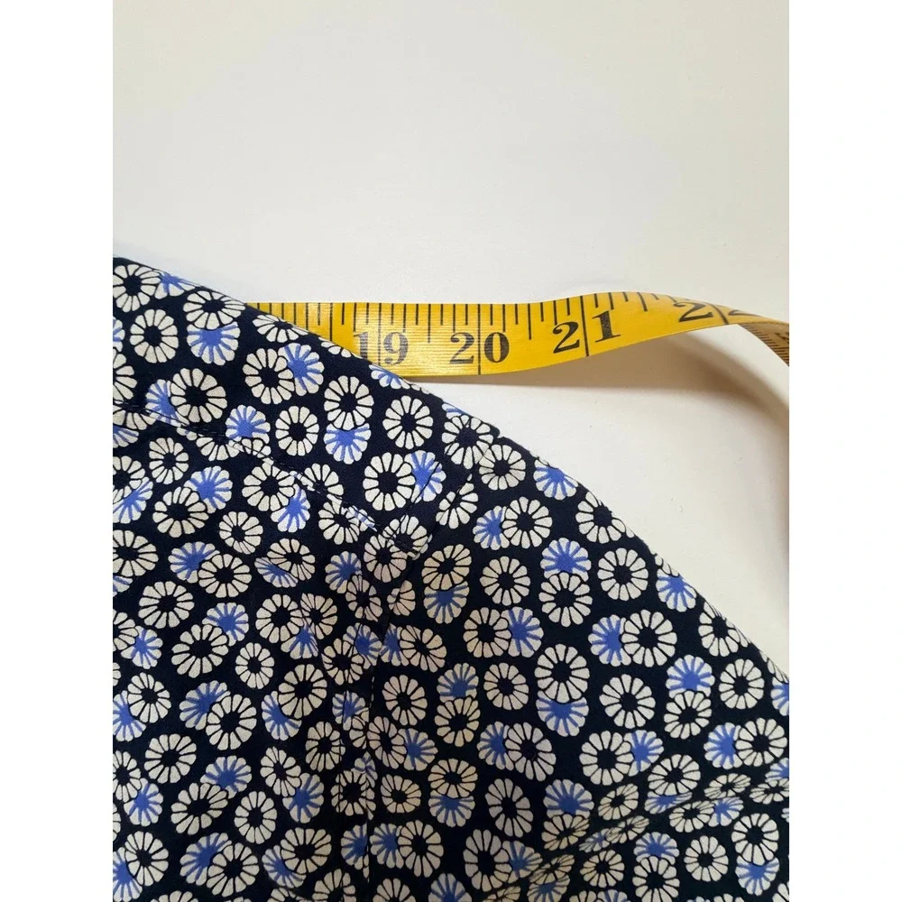 J.Crew Men's XL Slim Flex Washed Short Sleeve Button Down Shirt Blue Floral